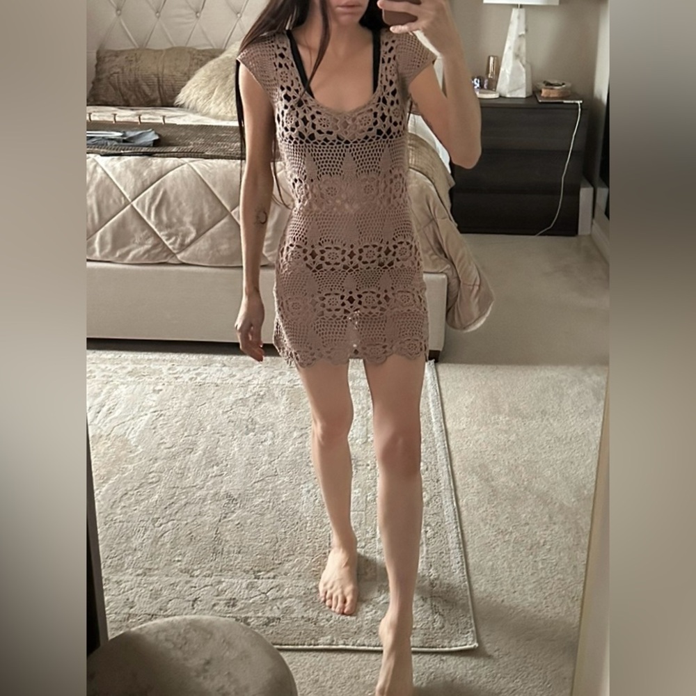 Crochet Swim Coverup Dress